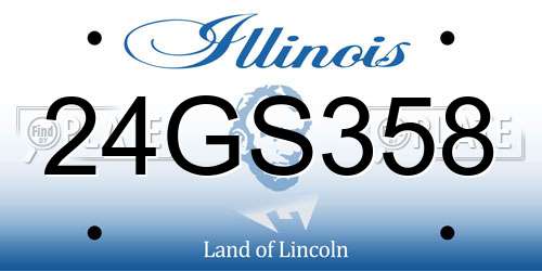 24GS358 Illinois License Plate
