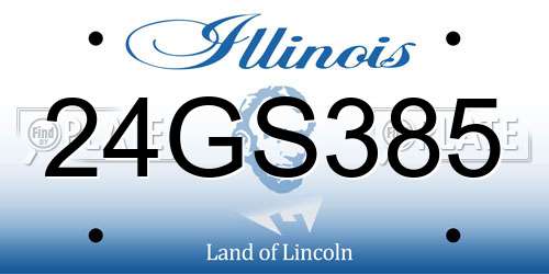 24GS385 Illinois License Plate