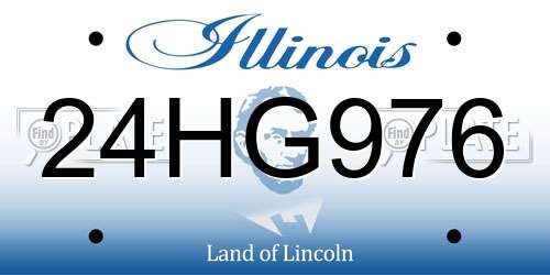 24HG976 Illinois License Plate