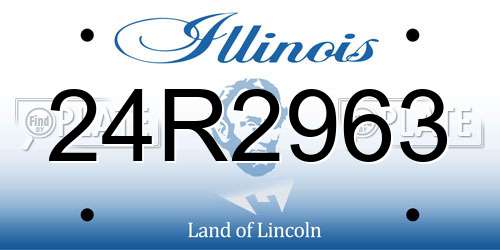 24R2963 Illinois License Plate