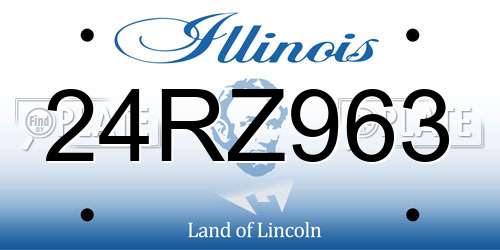24RZ963 Illinois License Plate