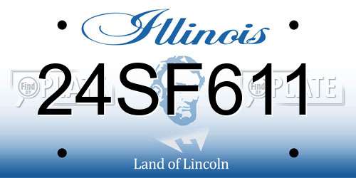 24SF611 Illinois License Plate