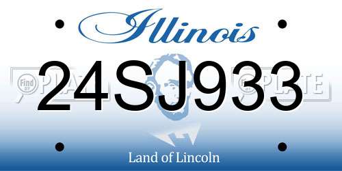 24SJ933 Illinois License Plate