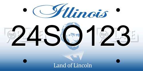 24SO123 Illinois License Plate