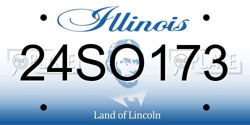24SO173 Illinois License Plate