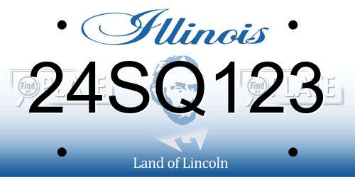 24SQ123 Illinois License Plate