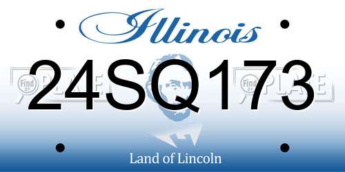 24SQ173 Illinois License Plate
