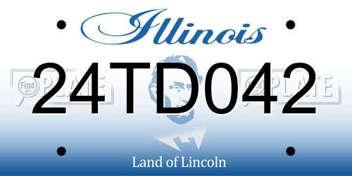 24TD042 Illinois License Plate