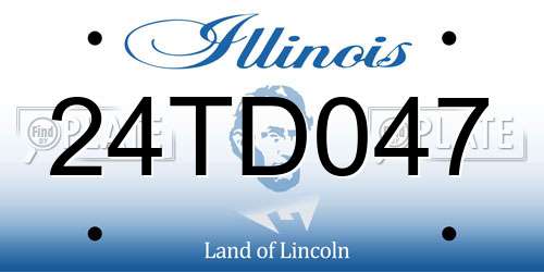 24TD047 Illinois License Plate