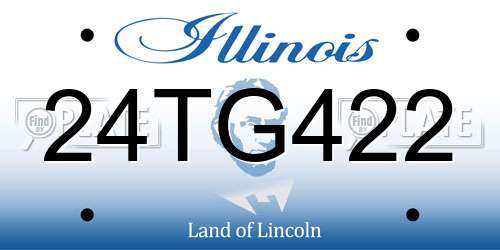 24TG422 Illinois License Plate