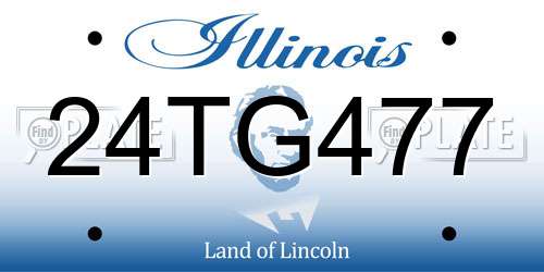 24TG477 Illinois License Plate