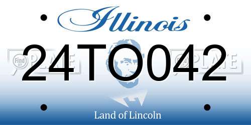 24TO042 Illinois License Plate