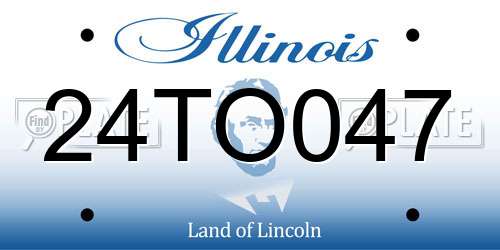 24TO047 Illinois License Plate