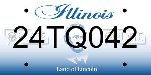 24TQ042 Illinois License Plate