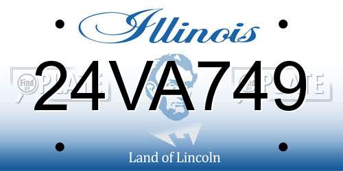 24VA749 Illinois License Plate