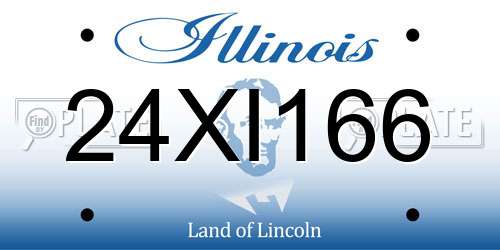 24XI166 Illinois License Plate