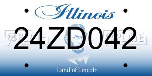 24ZD042 Illinois License Plate