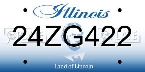 24ZG422 Illinois License Plate