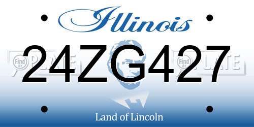 24ZG427 Illinois License Plate