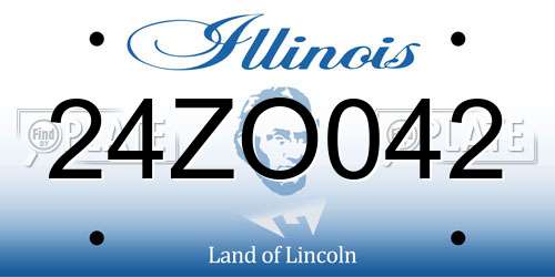 24ZO042 Illinois License Plate