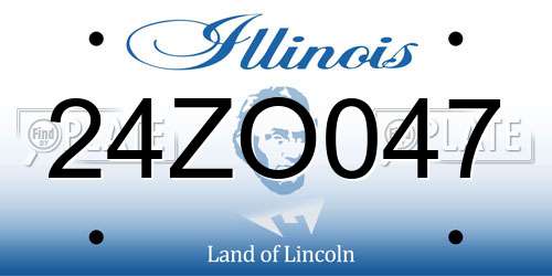 24ZO047 Illinois License Plate