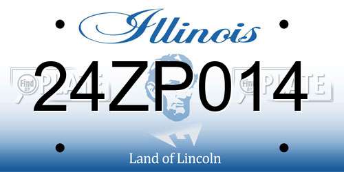 24ZP014 Illinois License Plate