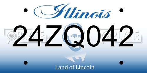 24ZQ042 Illinois License Plate