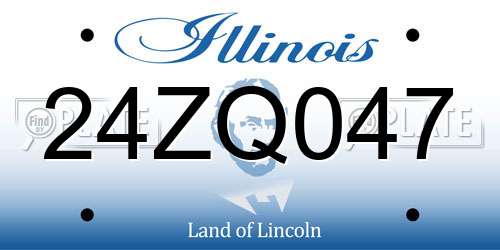 24ZQ047 Illinois License Plate