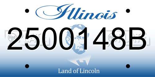 2500148B Illinois License Plate