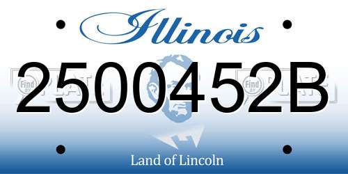 2500452B Illinois License Plate