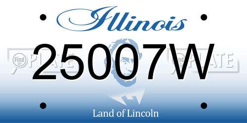 25007W Illinois License Plate