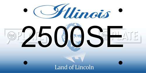 2500SE Illinois License Plate