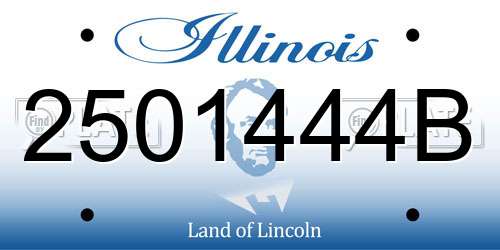 2501444B Illinois License Plate