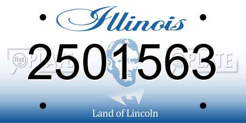 2501563 Illinois License Plate