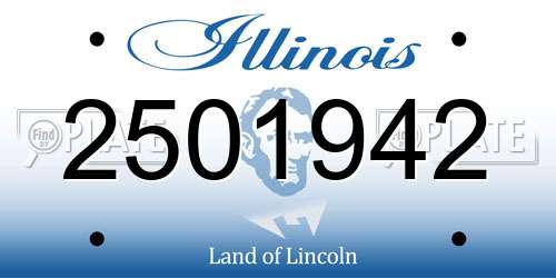 2501942 Illinois License Plate