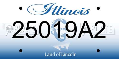 25019A2 Illinois License Plate