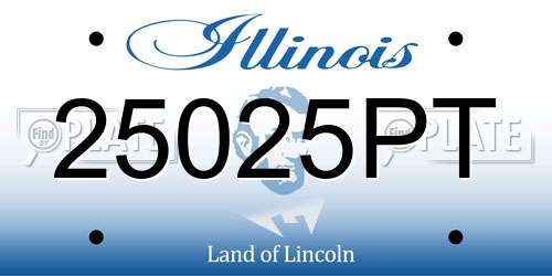 25025PT Illinois License Plate