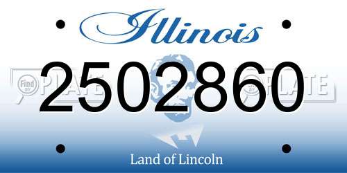 2502860 Illinois License Plate