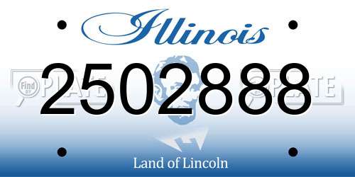 2502888 Illinois License Plate
