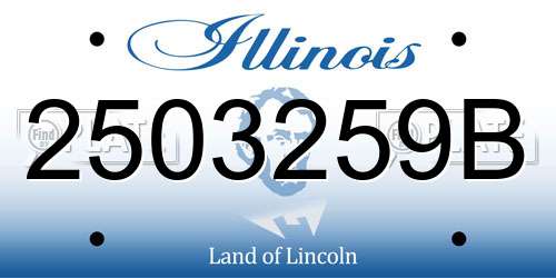 2503259B Illinois License Plate
