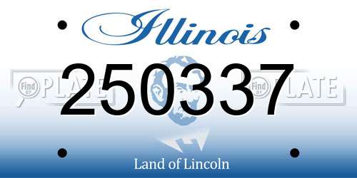 250337 Illinois License Plate