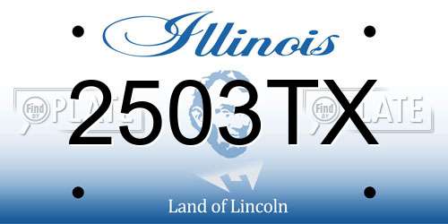 2503TX Illinois License Plate