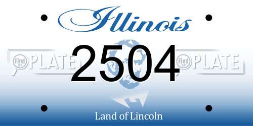 2504 Illinois License Plate