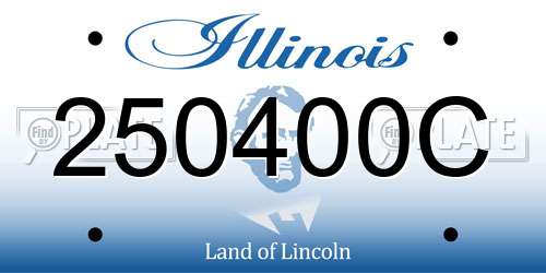 250400C Illinois License Plate