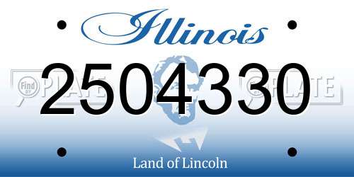 2504330 Illinois License Plate