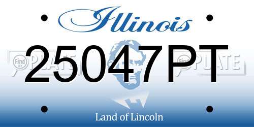 25047PT Illinois License Plate