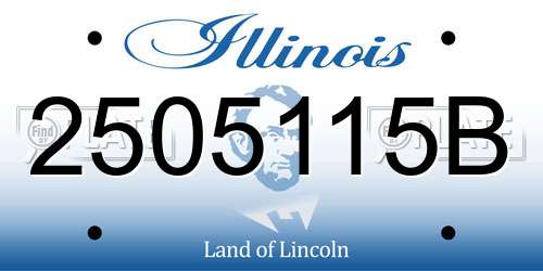 2505115B Illinois License Plate