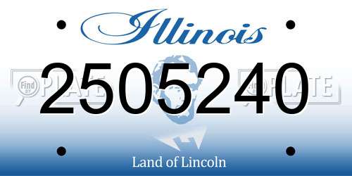 2505240 Illinois License Plate