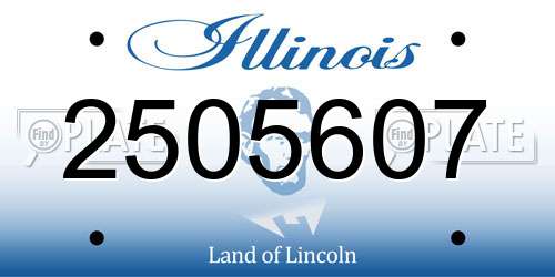 2505607 Illinois License Plate