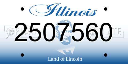 2507560 Illinois License Plate